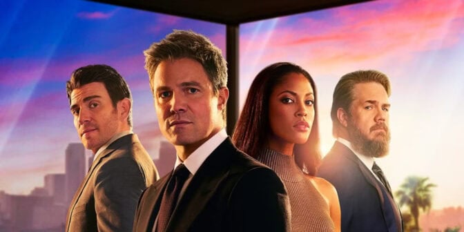 Ensemblen i "Suits LA", ledda av Stephen Amell.