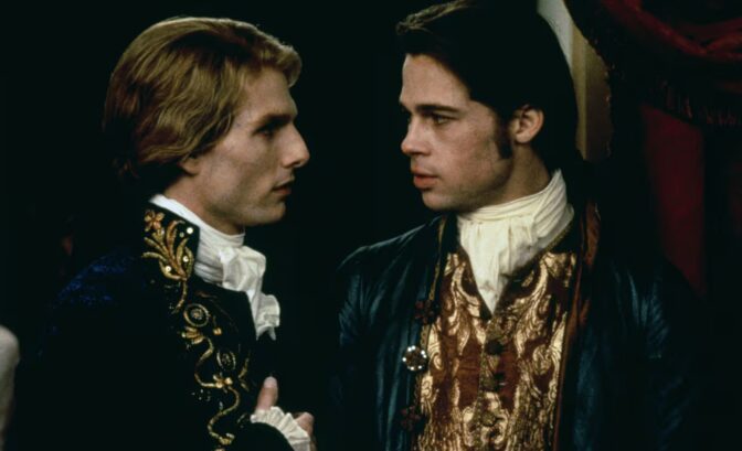 Tom Cruise och Brad Pitt i “En vampyrs bekännelse” från 1994.